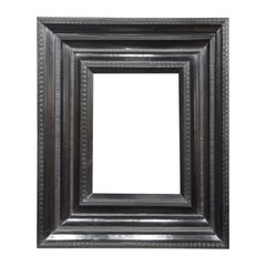 Antique Frame, Ebonized Wood, Metal, Holland, 17th Century