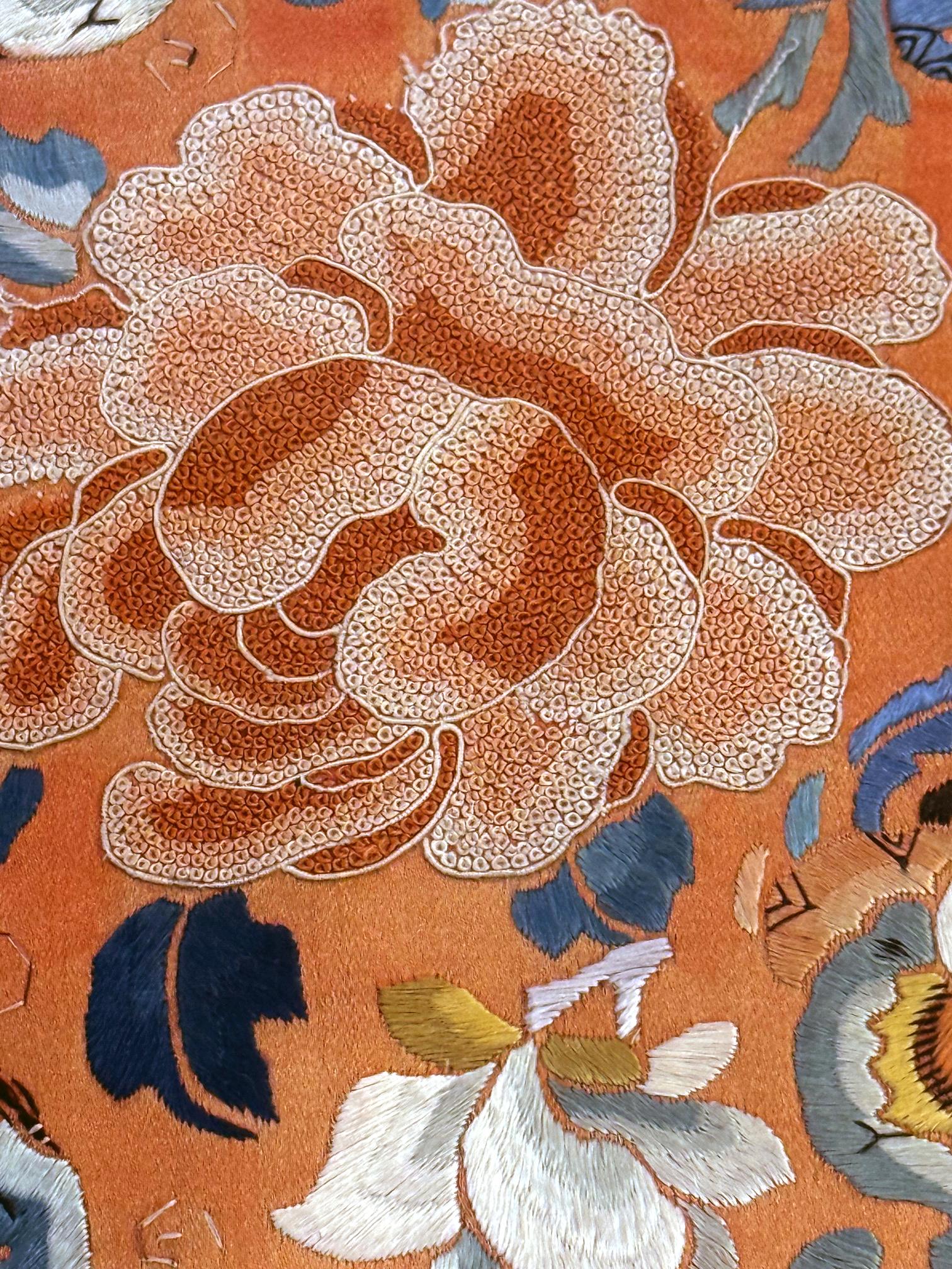 Cadre Fine brodée chinoise Royal Court Lady Casual Robe Qing Dynasty en vente 9