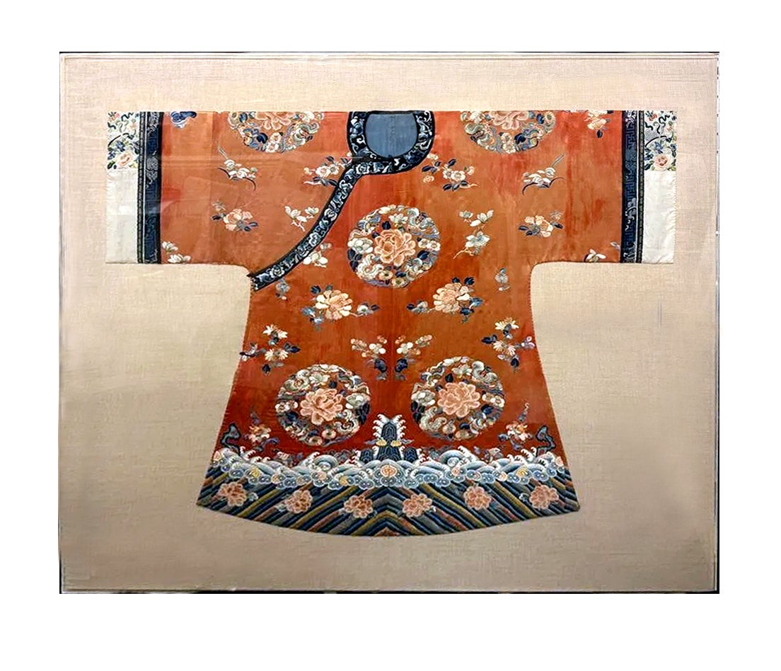 Cadre Fine brodée chinoise Royal Court Lady Casual Robe Qing Dynasty en vente 10