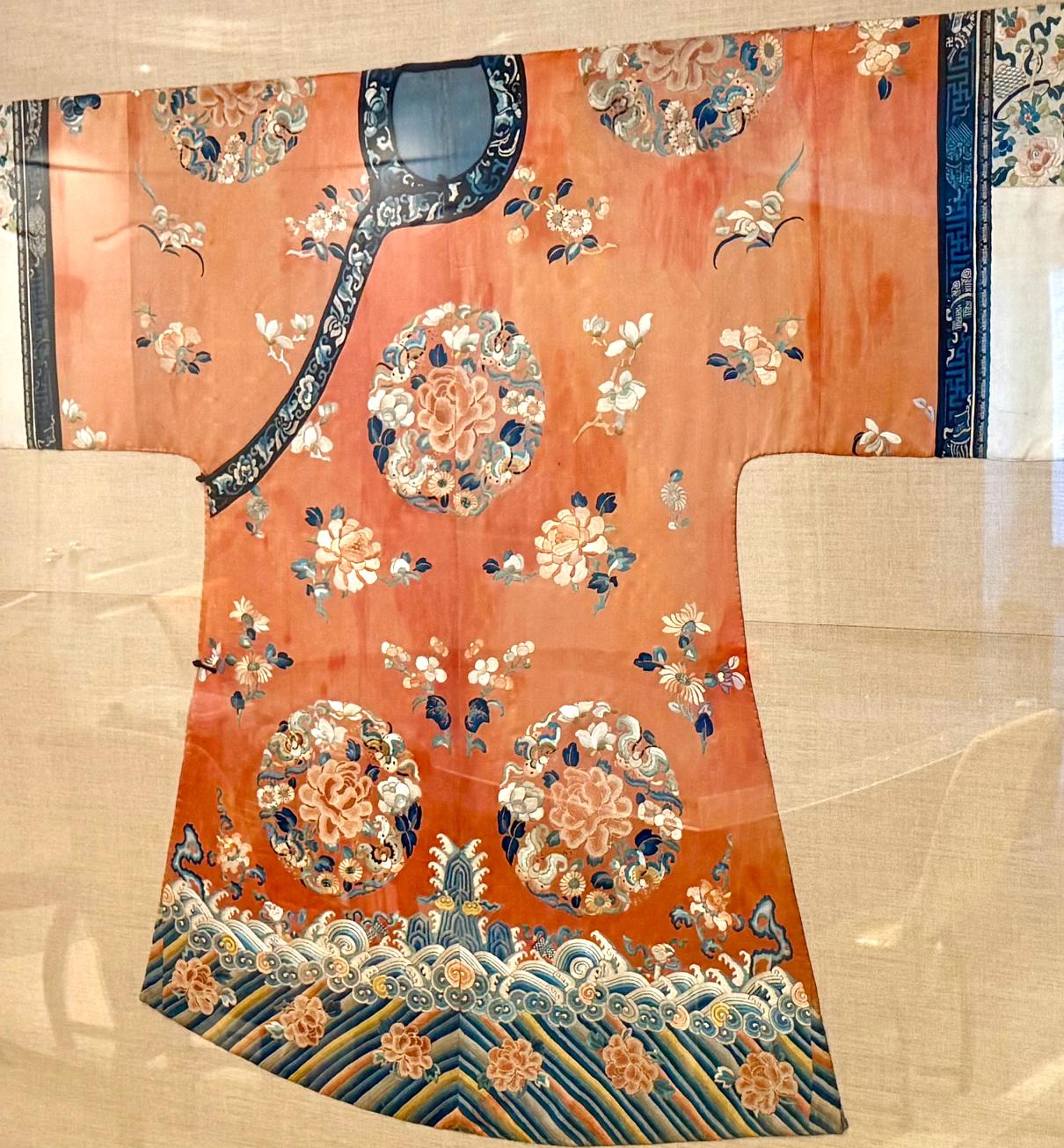 Brodé Cadre Fine brodée chinoise Royal Court Lady Casual Robe Qing Dynasty en vente