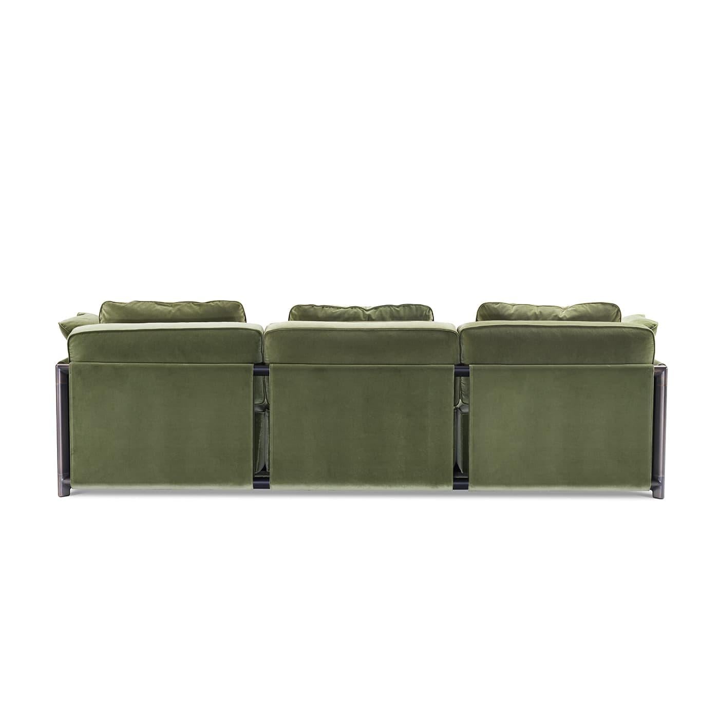 Hand-Crafted Frame Green Sofa by Stefano Giovannoni For Sale
