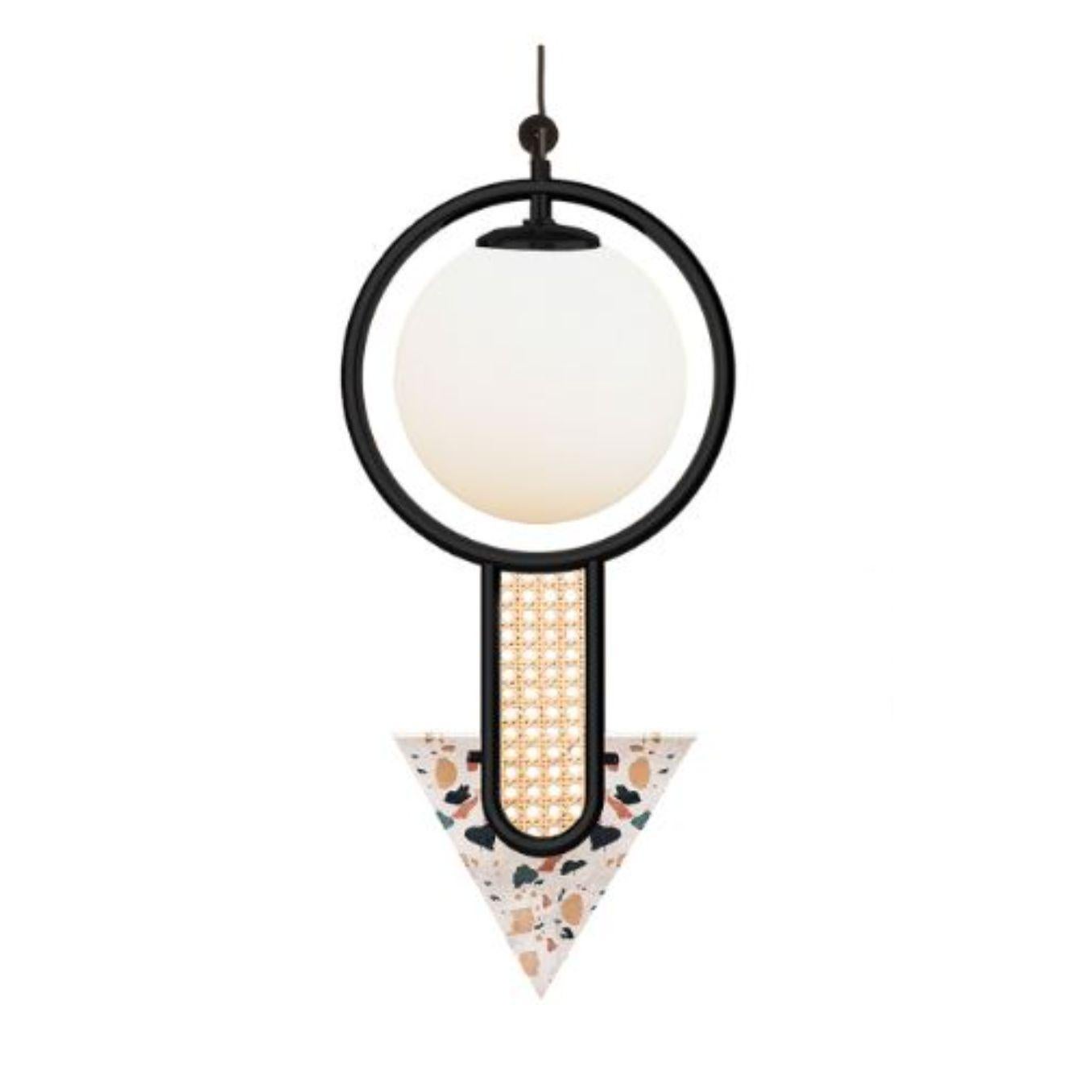 Portuguese Frame II Triangular Suspension Lamp by Dooq For Sale