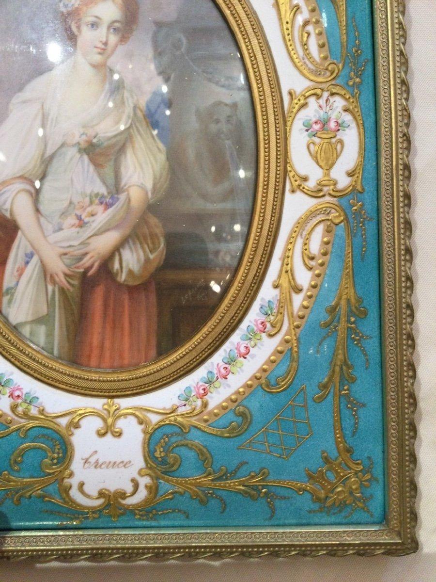 Gilt Frame in Gilded Bronze and Enamel Late 19th Century