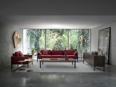 Frame Large Coffee Table in Calacatta Gold Marble Top with Brown Burnished Brass