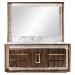 Frame LF Arabescato Sideboard with Mirror