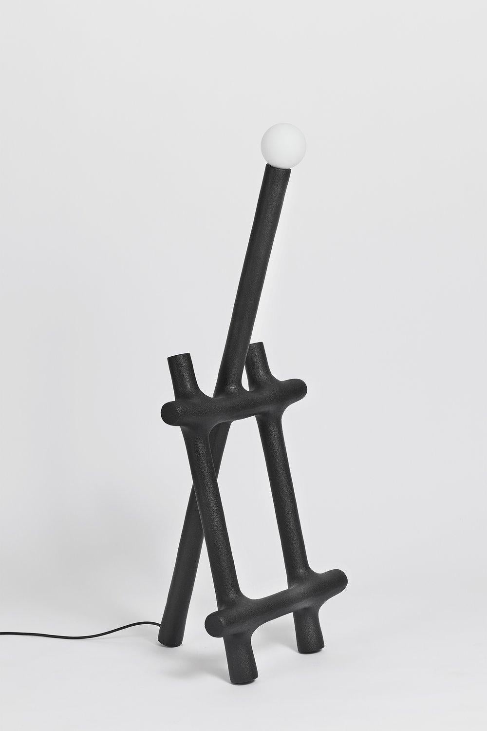 Frame Edition Moderne Limitée Sable et Nylon Lampadaire par Hot Wire Extensions en vente 3