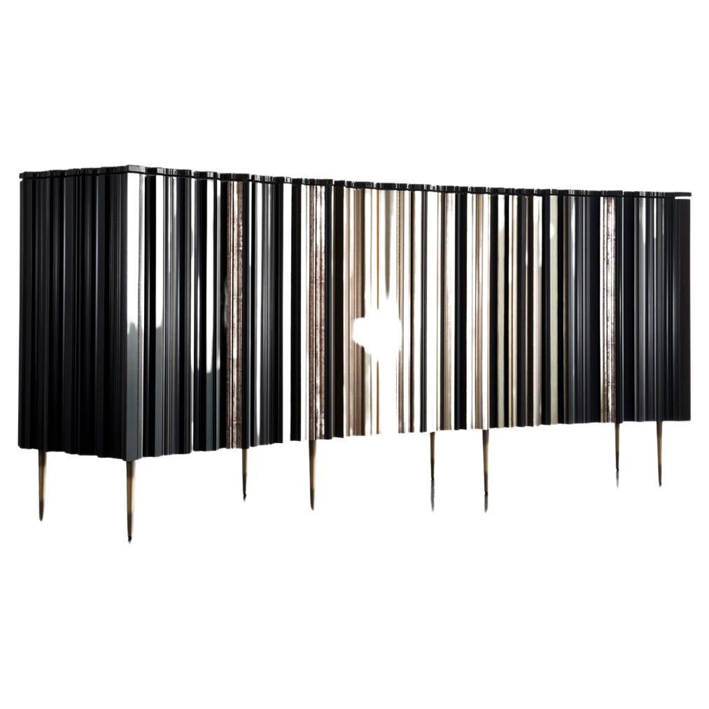 Frame Long Curved Sideboard by Luis Pons