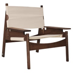 KITA LIVING Frame Lounge Chair  - Oak Chocolate - Bone White