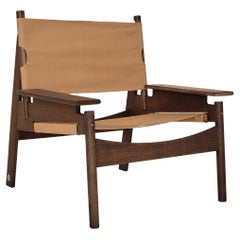 Chaise longue KITA LIVING Frame en chêne chocolat - Caramel