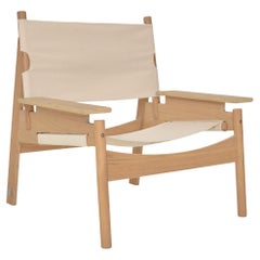 KITA LIVING Silla Lounge con Estructura - Roble Niebla - Blanco Hueso