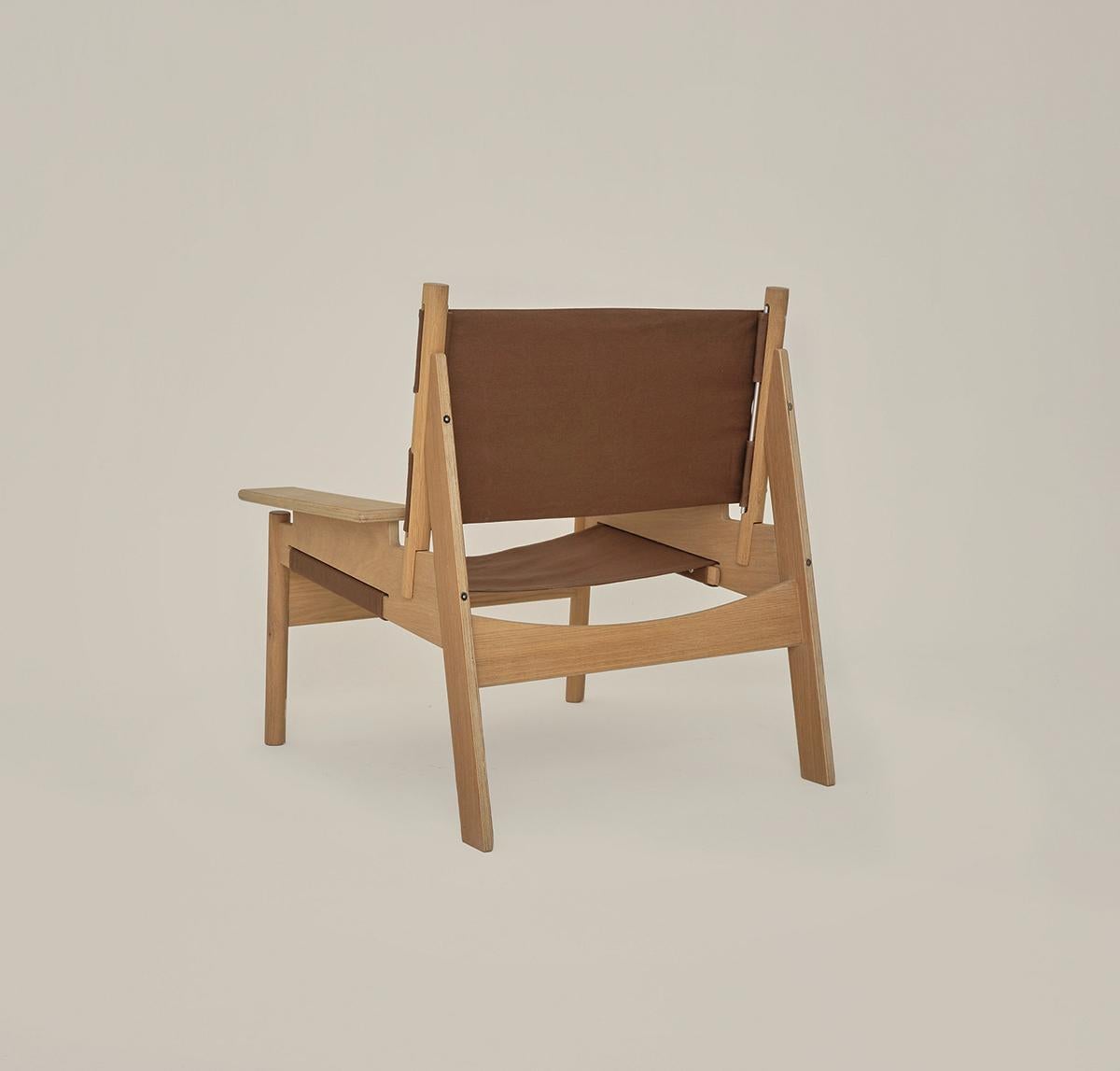 Japonisme KITA LIVING Frame Lounge Chair - Oak Mist - Brown For Sale