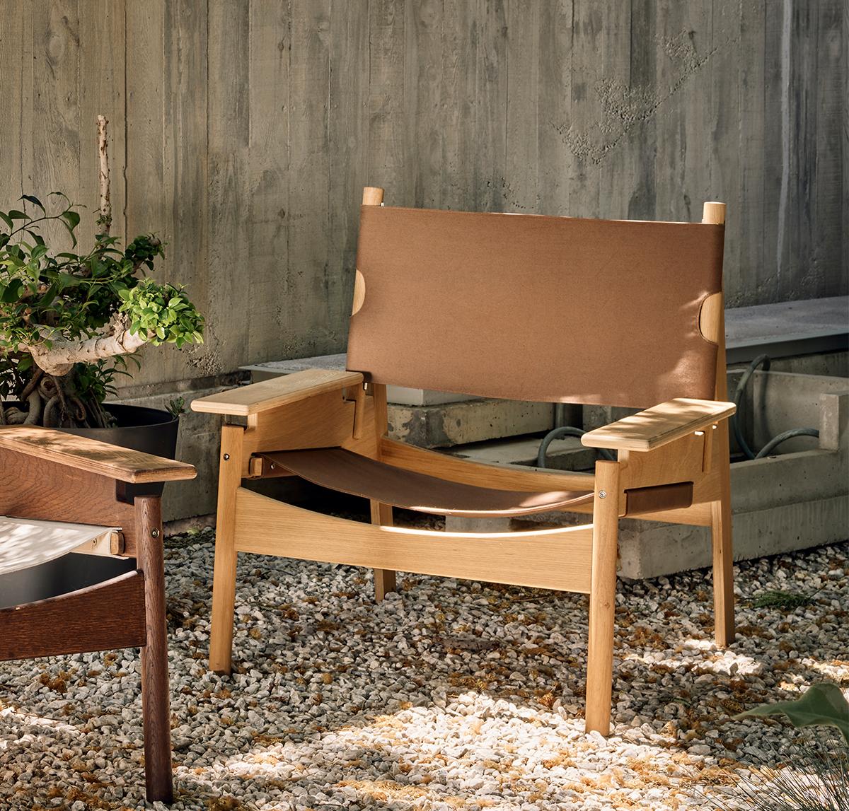 Woodwork KITA LIVING Frame Lounge Chair - Oak Mist - Brown For Sale