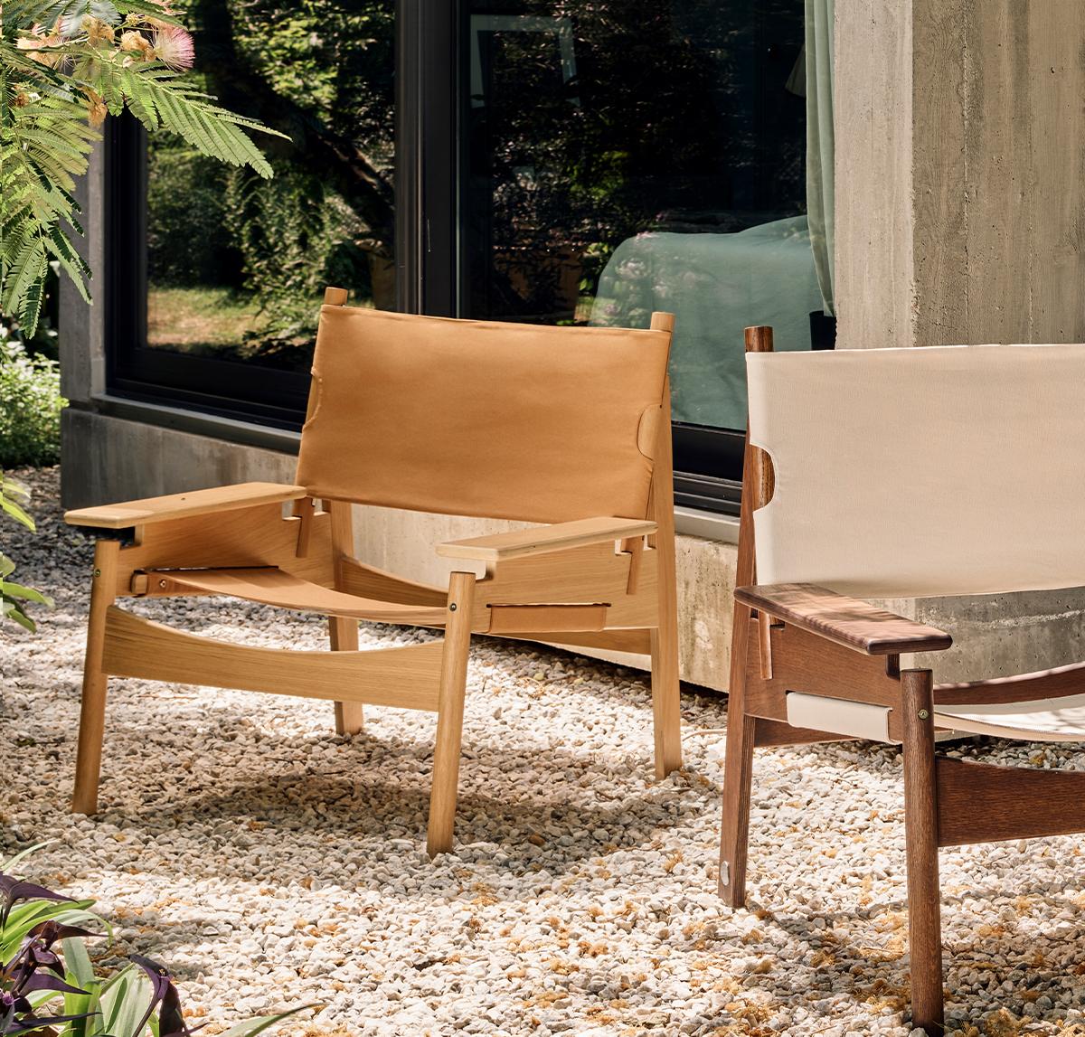 Woodwork KITA LIVING Frame Lounge Chair - Oak Mist - Caramel For Sale