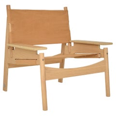 KITA LIVING Frame Lounge Chair - Oak Mist - Caramel