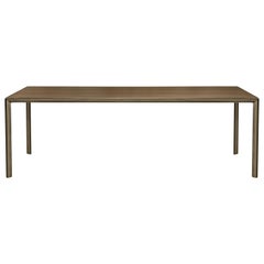 Frame Medium Dining Table with Canaletto Walnut Top & Brown Burnished Brass