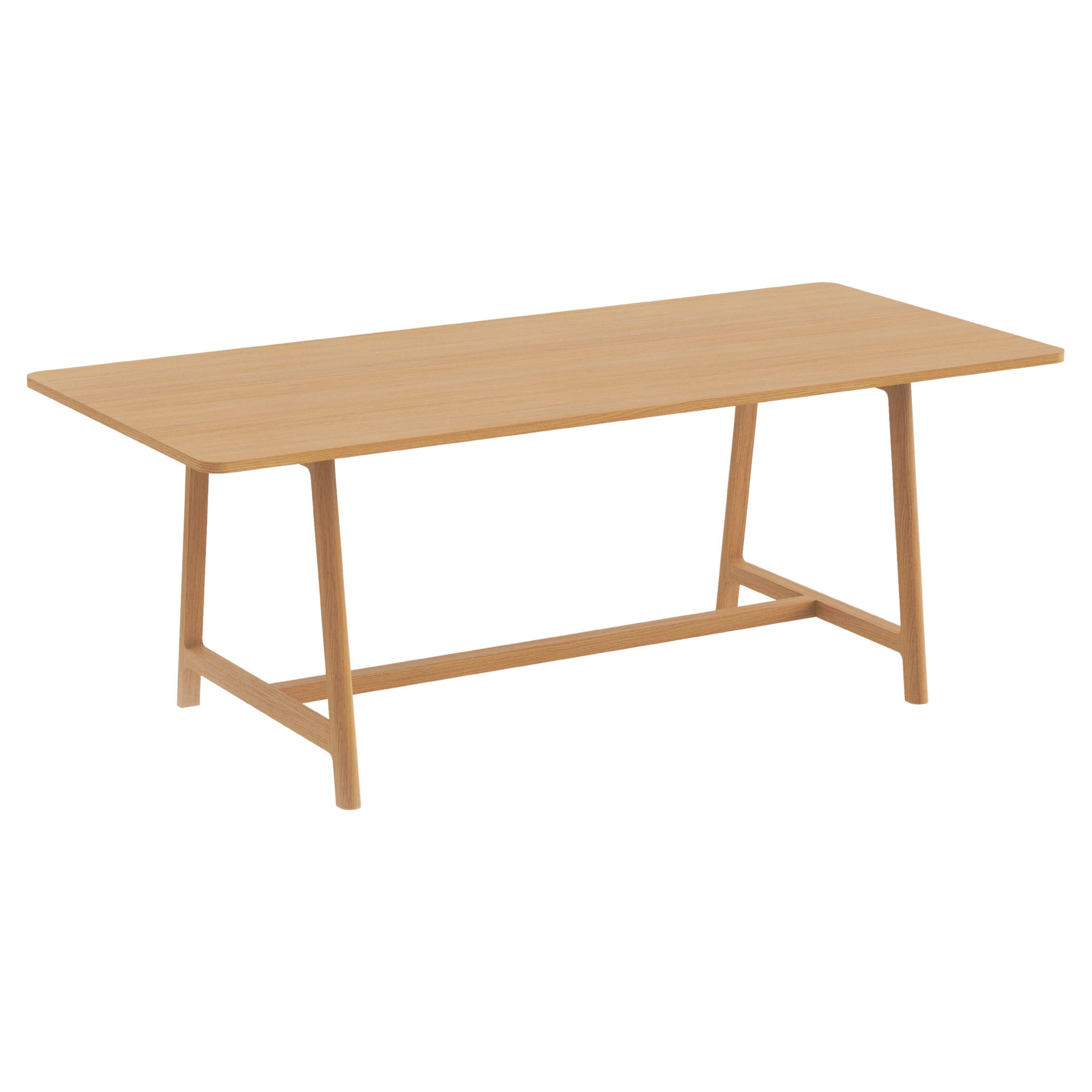 Rectangular Oak Dining Table – Minimalist Modern, Handcrafted in Portugal