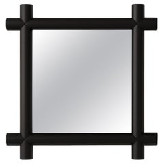 Frame Mirror, Handmade Solid Wood, Minimal and Detailed Look in Black