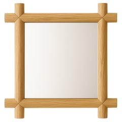 Frame Mirror, Handmade Solid Wood, Minimal and Detailed Look in Natural