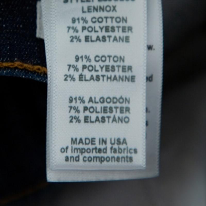 Frame Navy Blue Denim Le Skinny de Jeanne Crop Lennox Jeans M In Excellent Condition For Sale In Dubai, Al Qouz 2