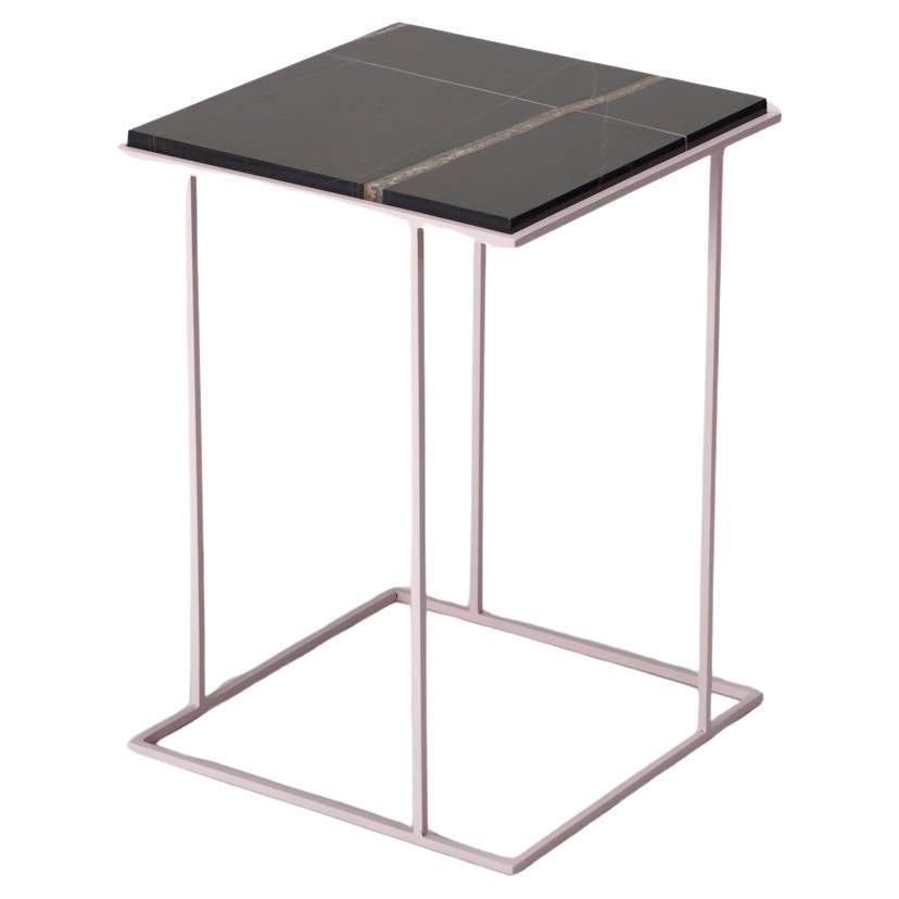 FramE Side Table: Elegant Design with 3D Frame , Nero noir , Pink By DFdesignLab