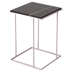 FramE Side Table: Elegant Design with 3D Frame , Nero noir , Pink By DFdesignLab