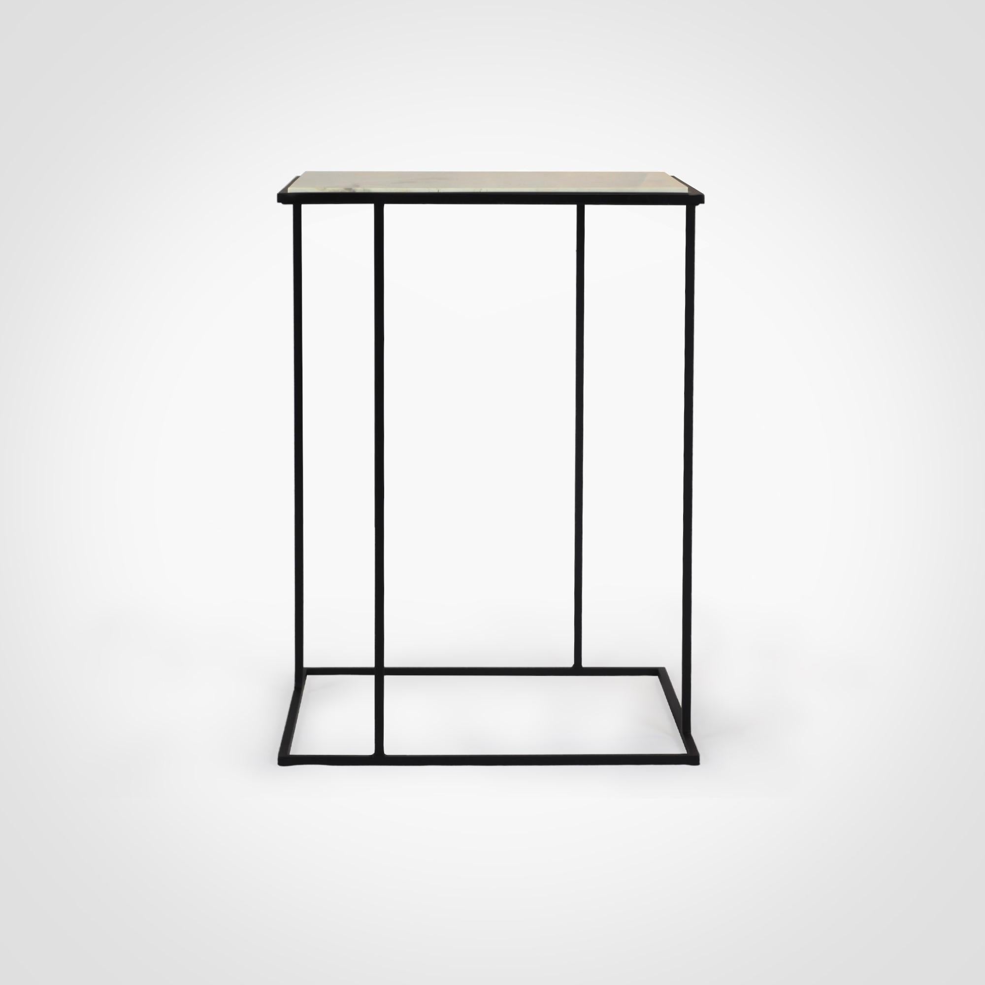 FramE Side Table: Elegant Design with 3D Frame , Roman Travertine By DFdesignLab In New Condition For Sale In Campobasso, CB