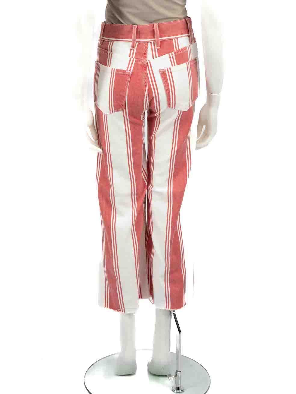 FRAME Striped Wide Leg Fiery Stripe Jeans Size XS In Excellent Condition For Sale In London, GB