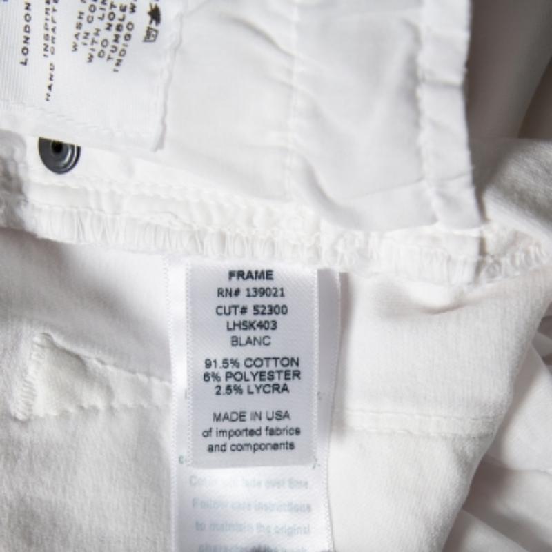Gray Frame White Denim High Skinny Blanc Jeans S For Sale