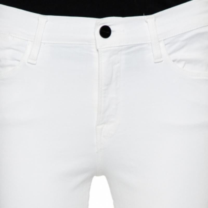 Frame White Denim High Skinny Blanc Jeans S For Sale 1
