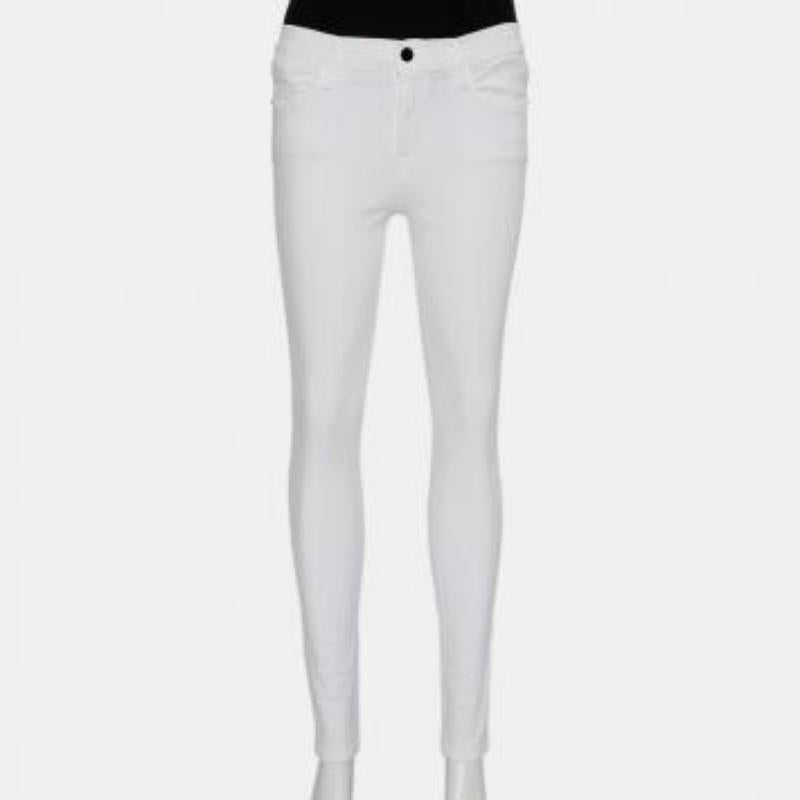 Frame White Denim High Skinny Blanc Jeans S For Sale 2