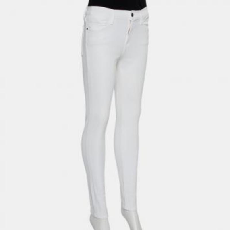 Frame White Denim High Skinny Blanc Jeans S For Sale 4