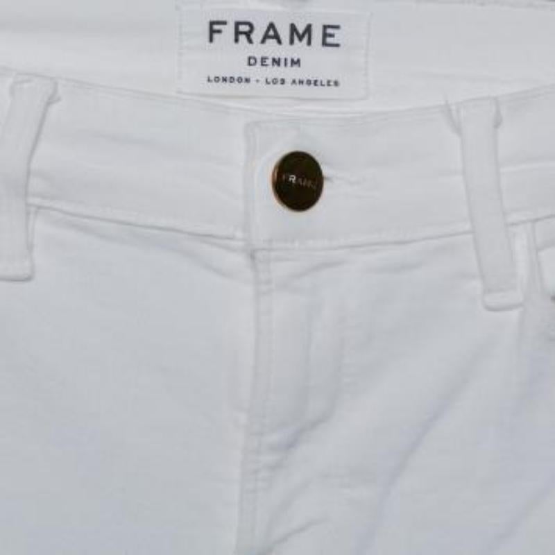 Frame White Denim Le Skinny de Jeanne Jeans M For Sale 2