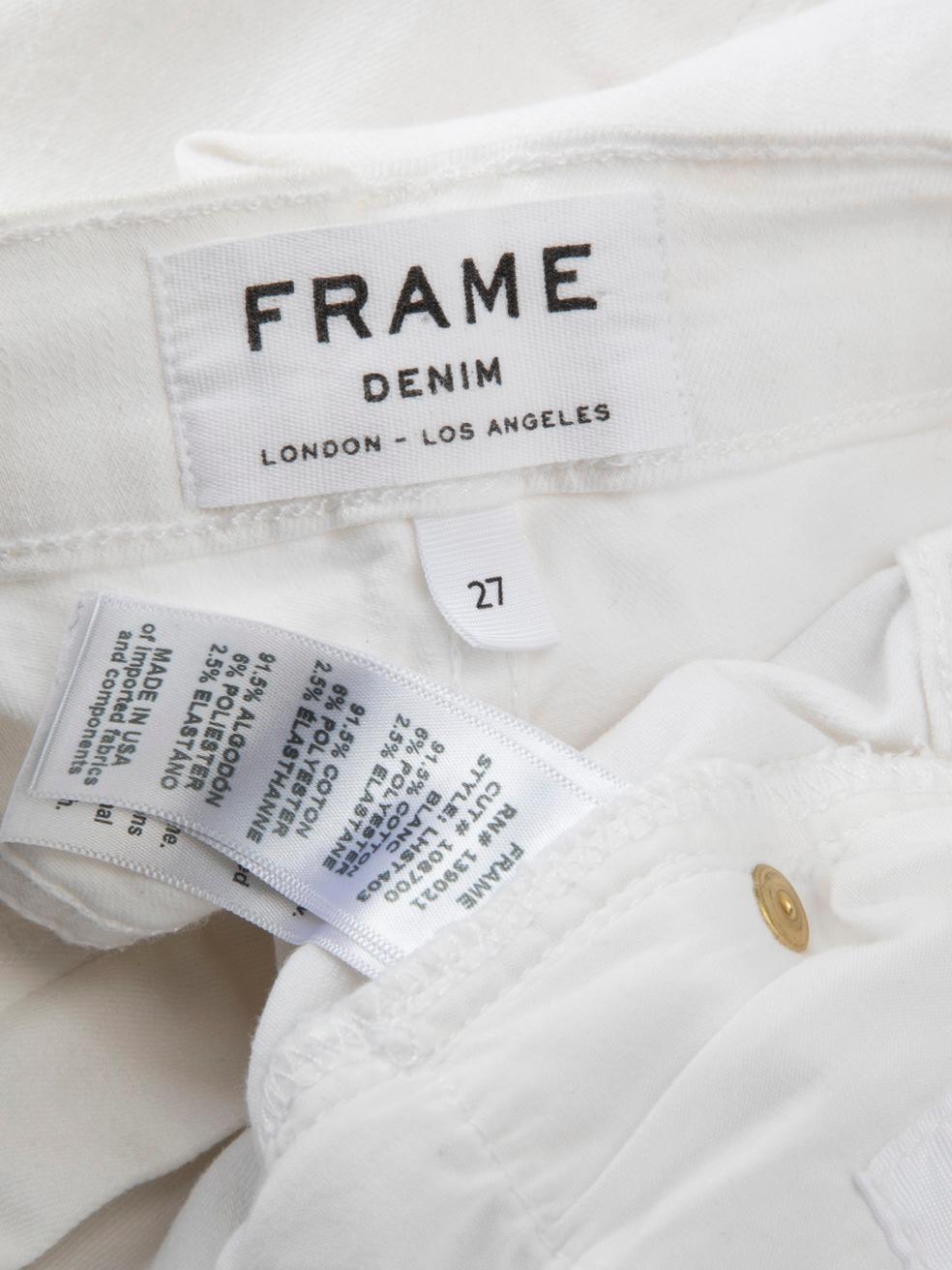 Vaqueros rectos Le High blancos FRAME Talla M en Excelente estado para la venta en London, GB