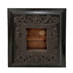 Antique Frame with Fleur De Lis and Carvings, Early 20th Century