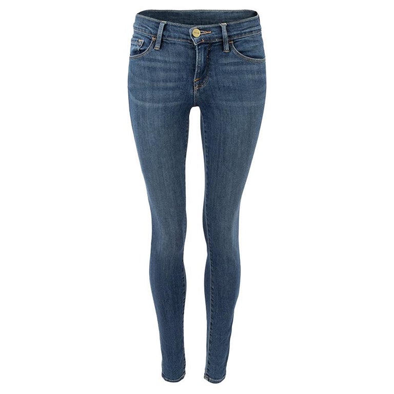FRAME Women's Blue Denim Le Skinny de Jeans For Sale at 1stDibs