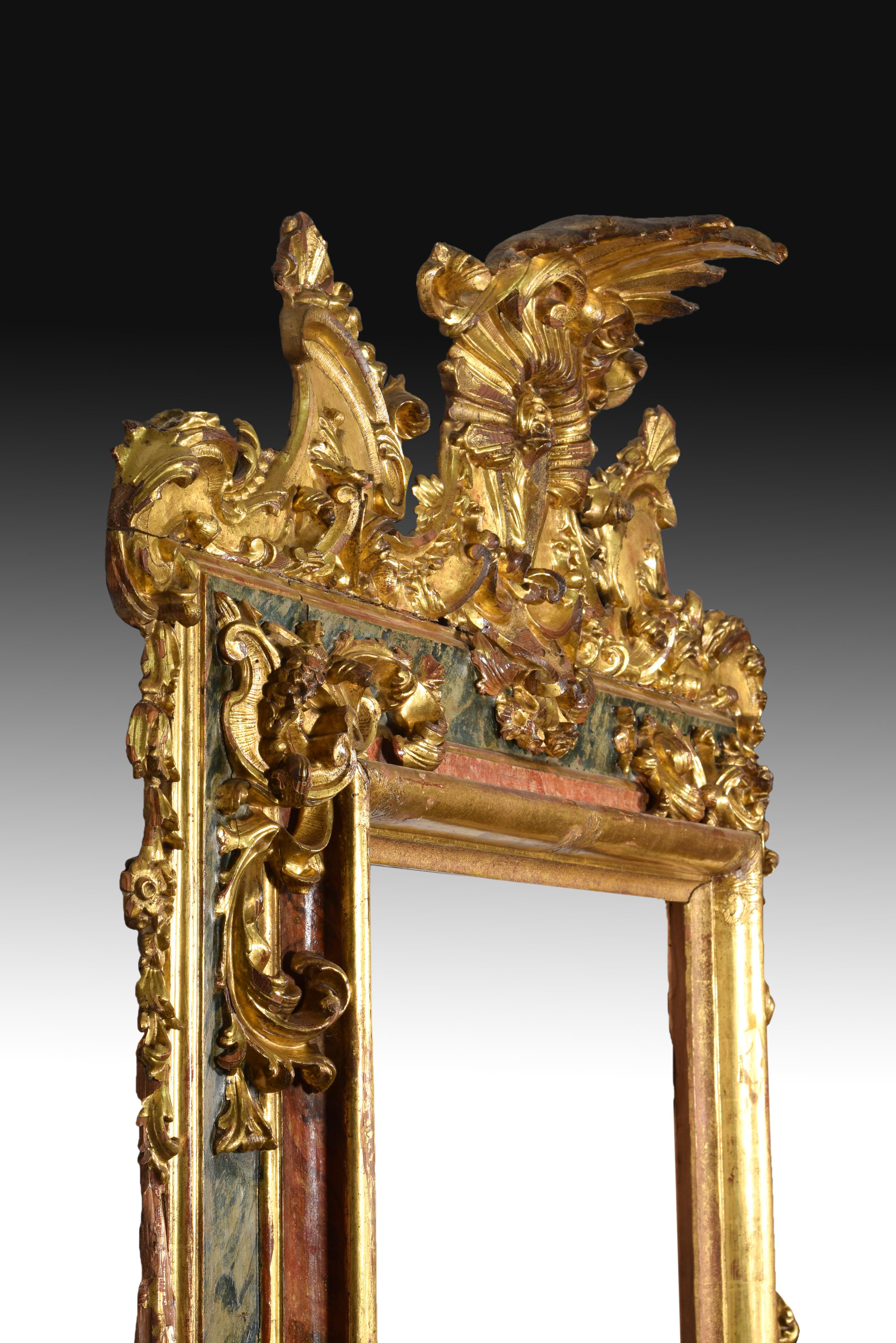 Rococo Frame, Wood, Late 17th-Early 18th Century For Sale