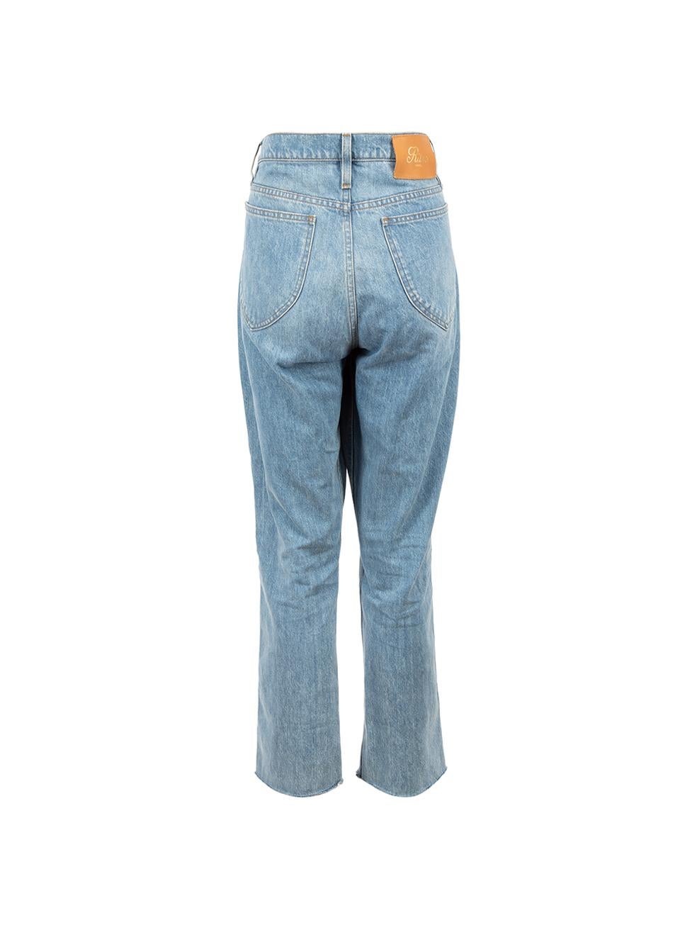 FRAME x Ritz Blaue Denim-Jeans in Kurzform Größe M im Zustand „Gut“ im Angebot in London, GB
