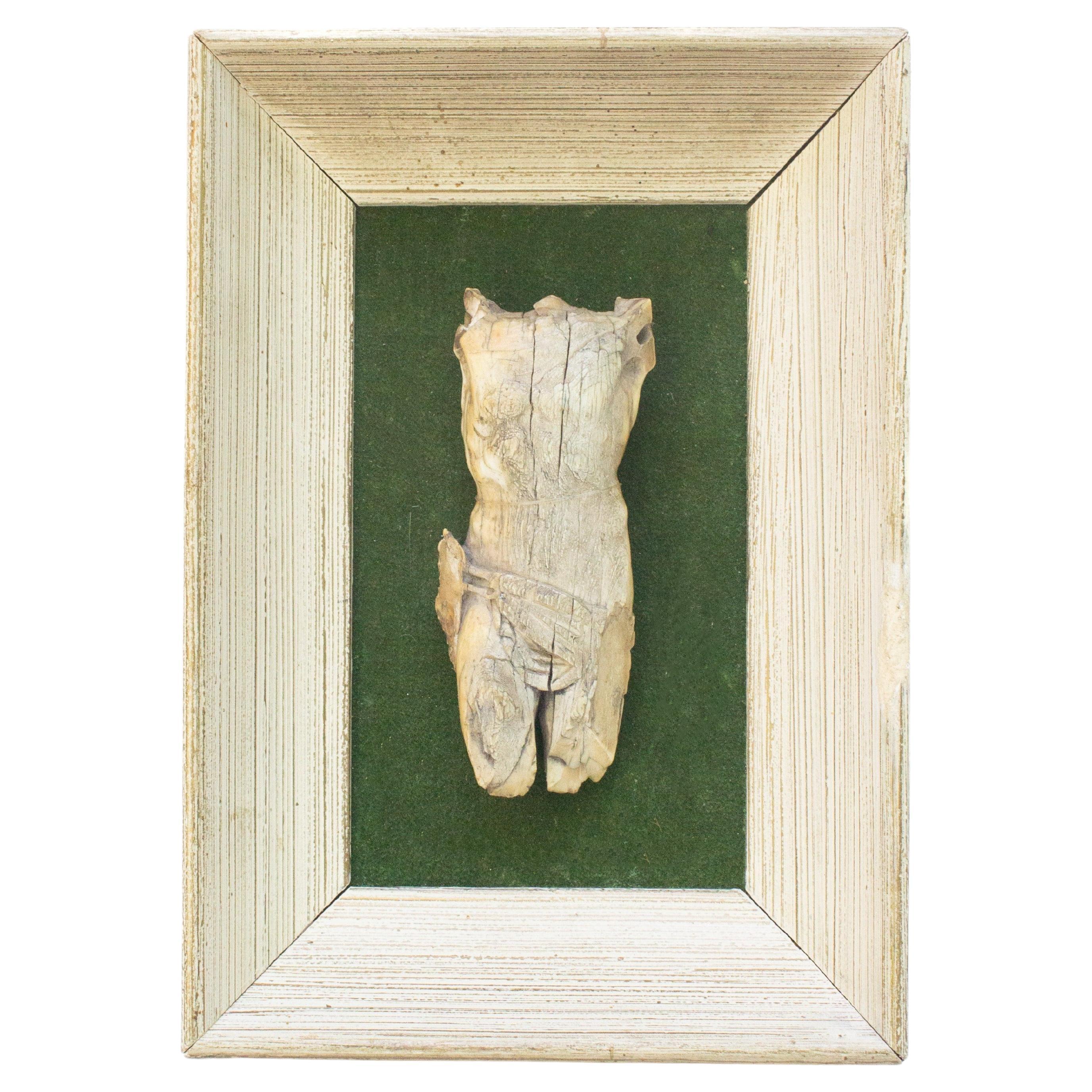 Framed 16th Century Italian Ivory Figure of Christ For Sale