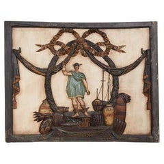 Framed 18th c. Merchant Trade Sign