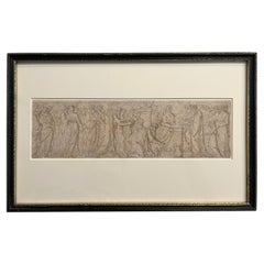 Framed 18th century Classical drawing by Louis-Félix de la Rue