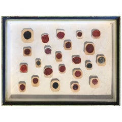 Framed 18th Century Wax Seals