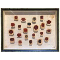 Framed 18th Century Wax Seals