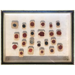 Framed 18th Century Wax Seals