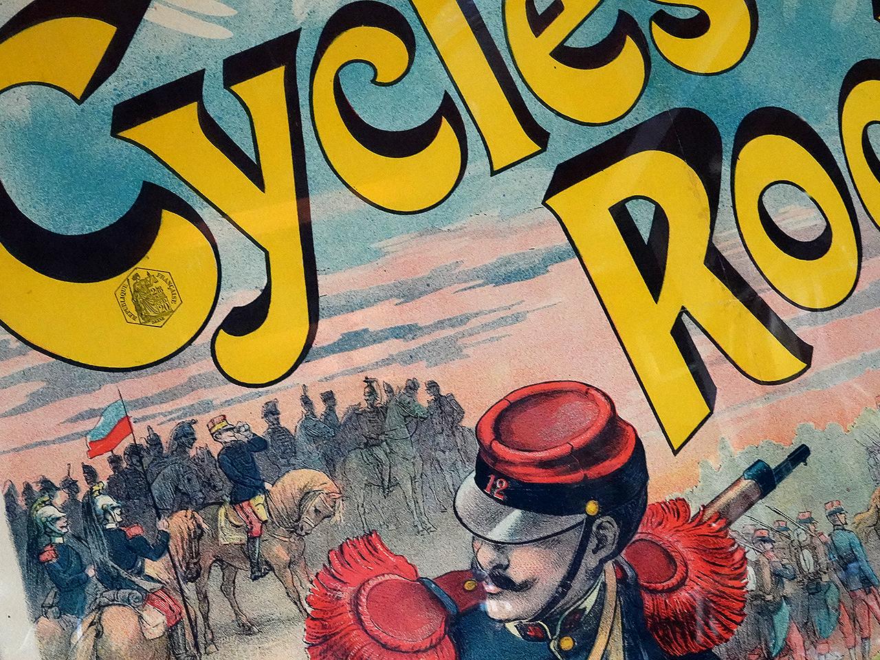 19th Century Framed 1910 French Cycles Rochet Poster