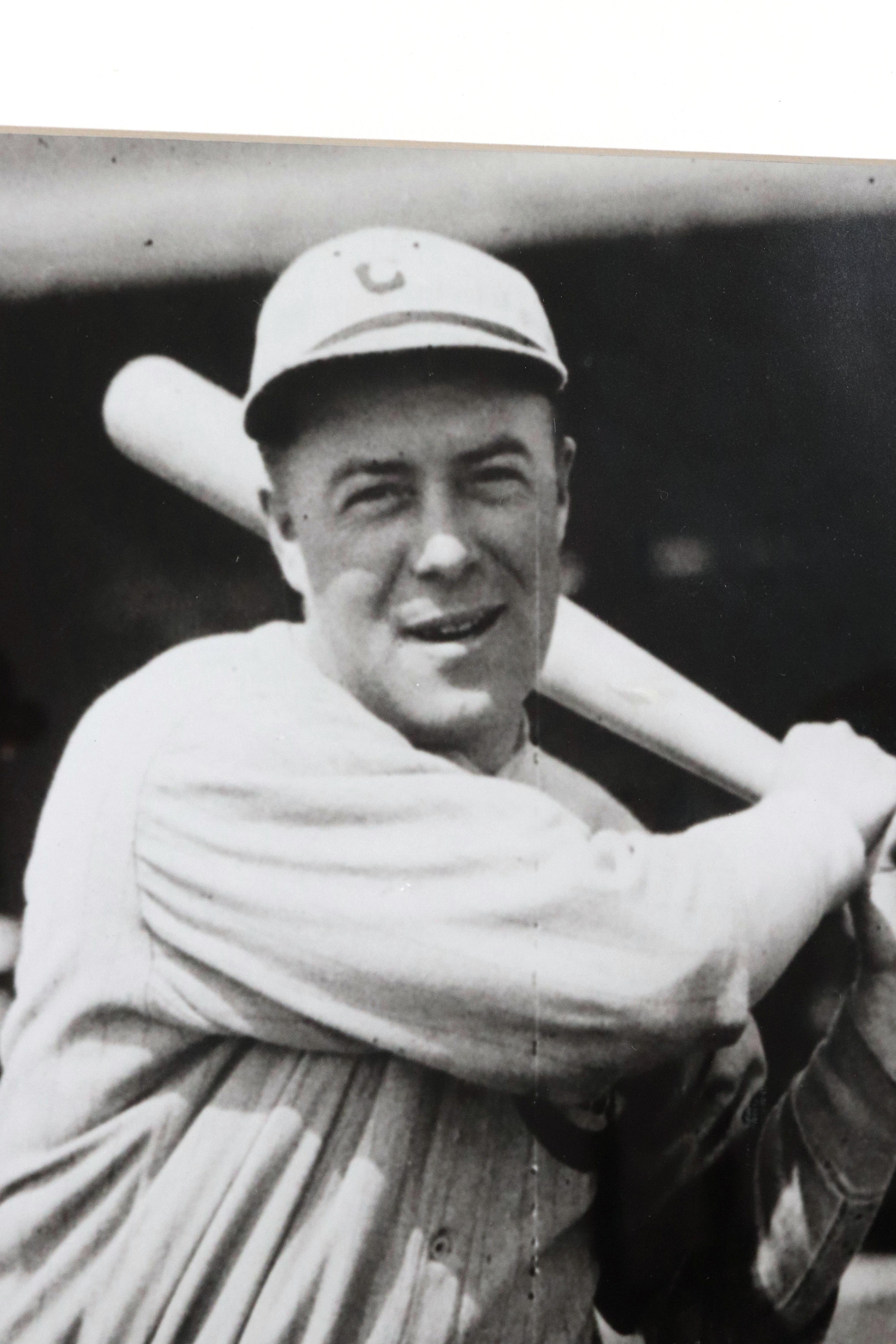 Gerahmte Fotografie des Baseballspielers George Burns von 1924 (amerikanisch) im Angebot