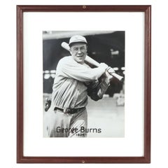 Gerahmte Fotografie des Baseballspielers George Burns von 1924
