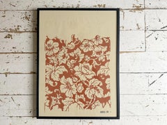 Framed 1950's Zuber Block Printed Wallpaper Samples - C