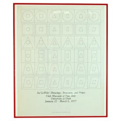 Framed 1977 Sol LeWitt Exhibition Poster