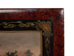 Framed 19th Century Chinese Landscape of House by a River