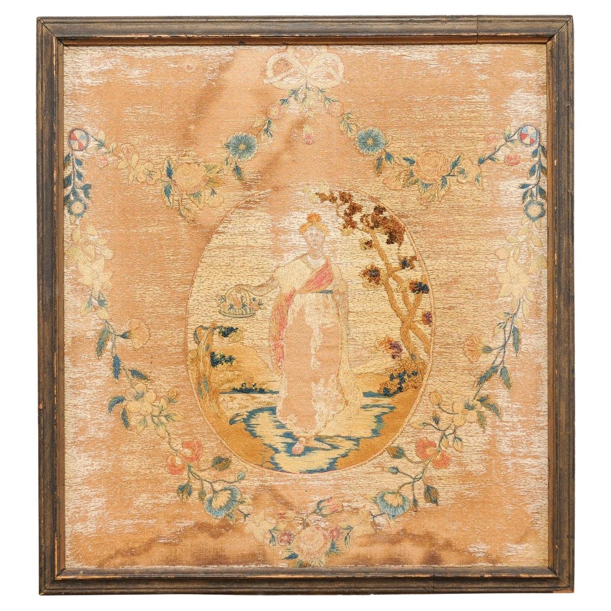  Framed 19th Century English Textile For Sale